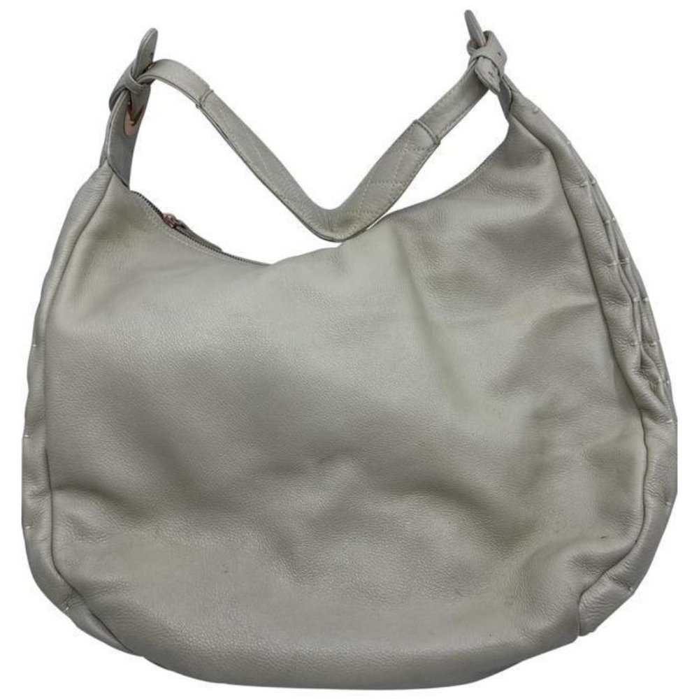 goldenbleu tote large cream leather shoulder bag